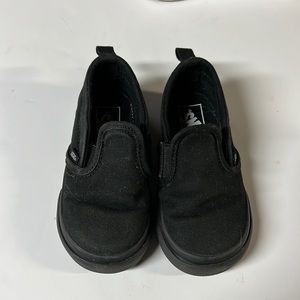 Toddler Slip On Vans — Black